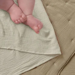 Crib Bedding Sets-Levtex Baby Cloud Muslin 5 Piece Crib Set