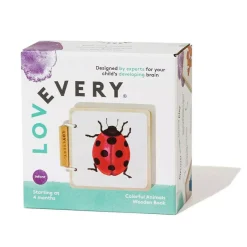 Wooden Toys-Lovevery Colorful Animals Wooden Book