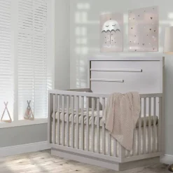 Convertible Cribs-Natart Como 5-in-1 Crib with Horizontal Molding
