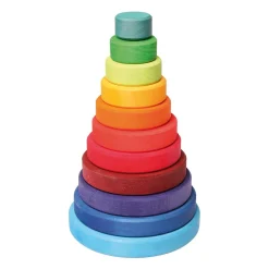 Wooden Toys|Play + Learn Toys-Grimm's Conical Tower - Multi-Coloured