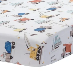 Crib Fitted Sheets-Bedtime Original Construction Zone Crib Sheet