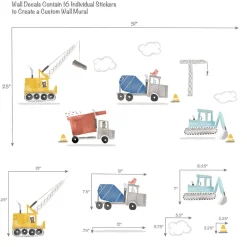 Wall Decor-Bedtime Original Construction Zone Wall Decals