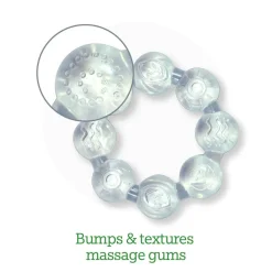 Teethers|Pacifiers + Clips-Green Sprouts Cool Ring Teether Clear
