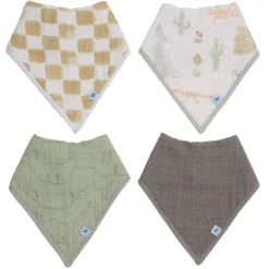 Bibs + Burps-Little Unicorn Cotton Muslin Bandana Bib (4 Pack)