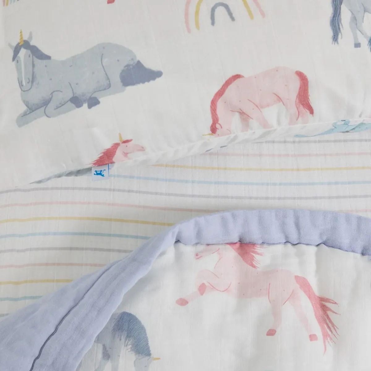 Kids Bedding-Little Unicorn Cotton Muslin Toddler Bedding Set