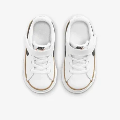 Velcro|Baby Sneakers-Nike Court Legacy White/Black-Desert Ochre-Gum Light Brown