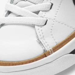 Velcro|Baby Sneakers-Nike Court Legacy White/Black-Desert Ochre-Gum Light Brown
