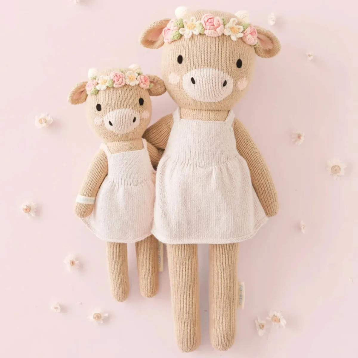Knit Animals-cuddle + kind Cow Mini Knit Doll