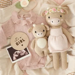 Knit Animals-cuddle + kind Cow Mini Knit Doll