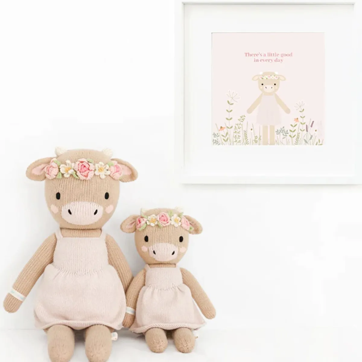 Knit Animals-cuddle + kind Cow Mini Knit Doll