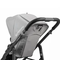 Stroller Accessories-UPPAbaby Cruz Leather Handle Bar Cover (Black)