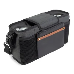 Stroller Accessories-WonderFold 2-Cup Parent Console Black