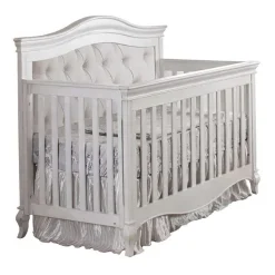 Convertible Cribs-Pali Diamante Forever Crib with Beige Fabric Panel