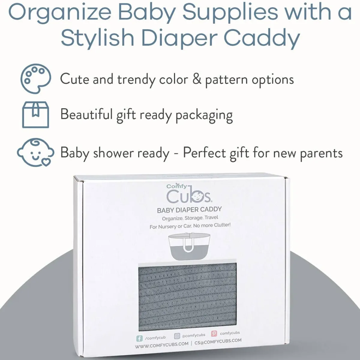 Storage-Comfycubs Diaper Caddy