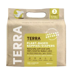 Disposable Diapers-Terra Diapers Size 3 (Crawler)