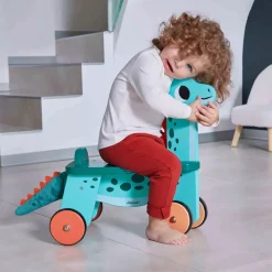 Ride-On Toys|Wooden Toys-Janod Dino Ride-On Portosaurus
