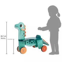 Ride-On Toys|Wooden Toys-Janod Dino Ride-On Portosaurus