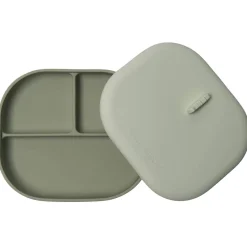Kids Plates + Bowls|Grip + Suction Dishes-LouLou Lollipop Divided Plate with Lid