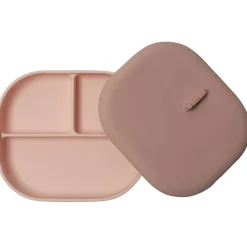 Kids Plates + Bowls|Grip + Suction Dishes-LouLou Lollipop Divided Plate with Lid