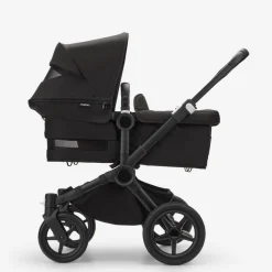 Double Strollers|Single-To-Double Strollers-Bugaboo Donkey5 Mono Complete Stroller (Aluminum Frame) Black/Midnight Black