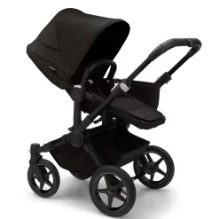 Double Strollers|Single-To-Double Strollers-Bugaboo Donkey5 Mono Complete Stroller (Black Frame) - Black/Midnight Black