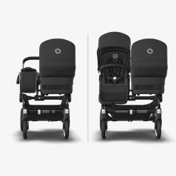 Double Strollers|Single-To-Double Strollers-Bugaboo Donkey5 Mono Complete Stroller (Black Frame) - Black/Midnight Black