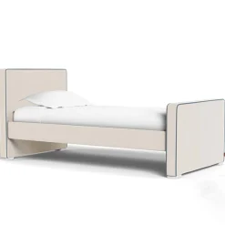 Twin Beds + Trundles-Monte Design Dorma Twin Bed - European Fabric with High HB + High FB