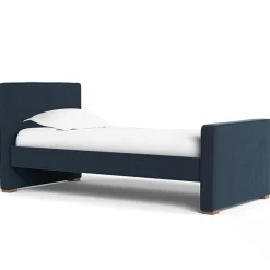 Twin Beds + Trundles-Monte Design Dorma Twin Bed - European Fabric with High HB + High FB