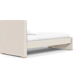 Twin Beds + Trundles-Monte Design Dorma Twin Bed - European Fabric with High HB + Low FB