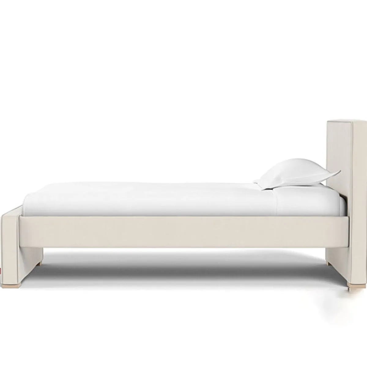 Twin Beds + Trundles-Monte Design Dorma Twin Bed - European Fabric with High HB + Low FB