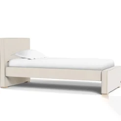 Twin Beds + Trundles-Monte Design Dorma Twin Bed - European Fabric with High HB + Low FB