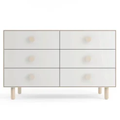 Dressers-Oeuf Dot 6 Drawer Dresser