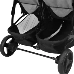 Double Strollers-Safety 1st Double Duo Stroller Flint Grey