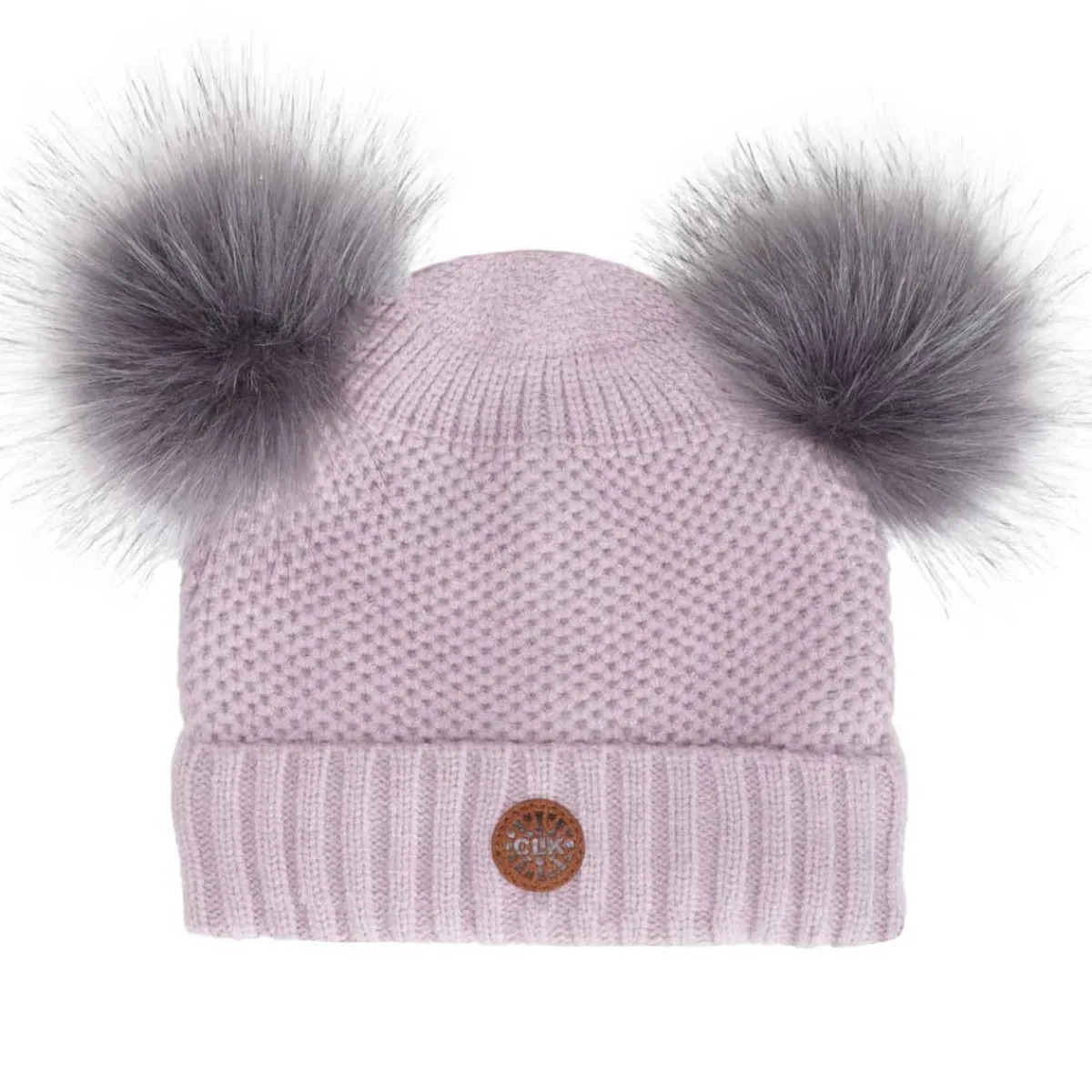 Winter Hats-Calikids Double Pom Knit Hat