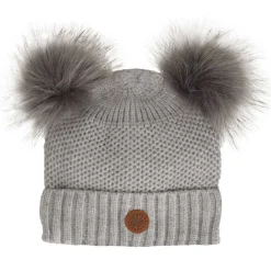 Winter Hats-Calikids Double Pom Knit Hat