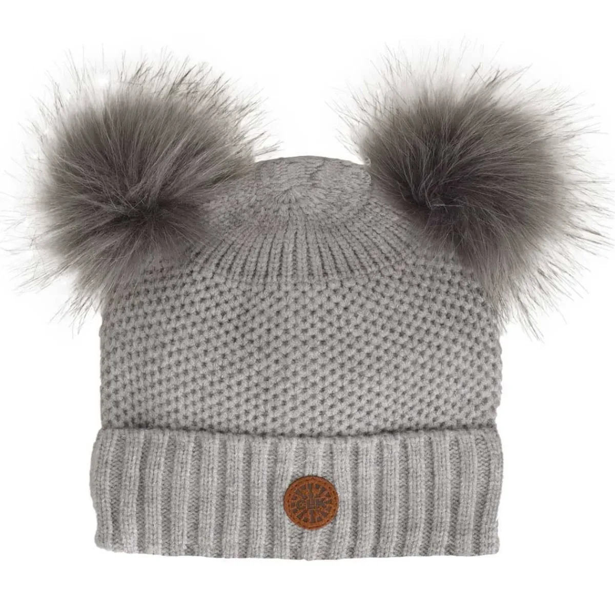 Winter Hats-Calikids Double Pom Knit Hat