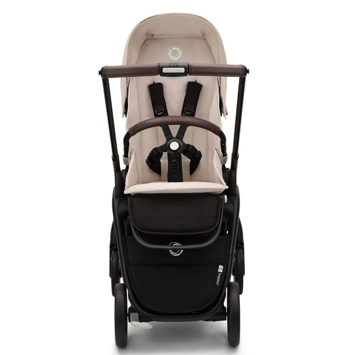 Full-Sized Strollers-Bugaboo Dragonfly Complete Stroller (Black Frame) - Desert Taupe