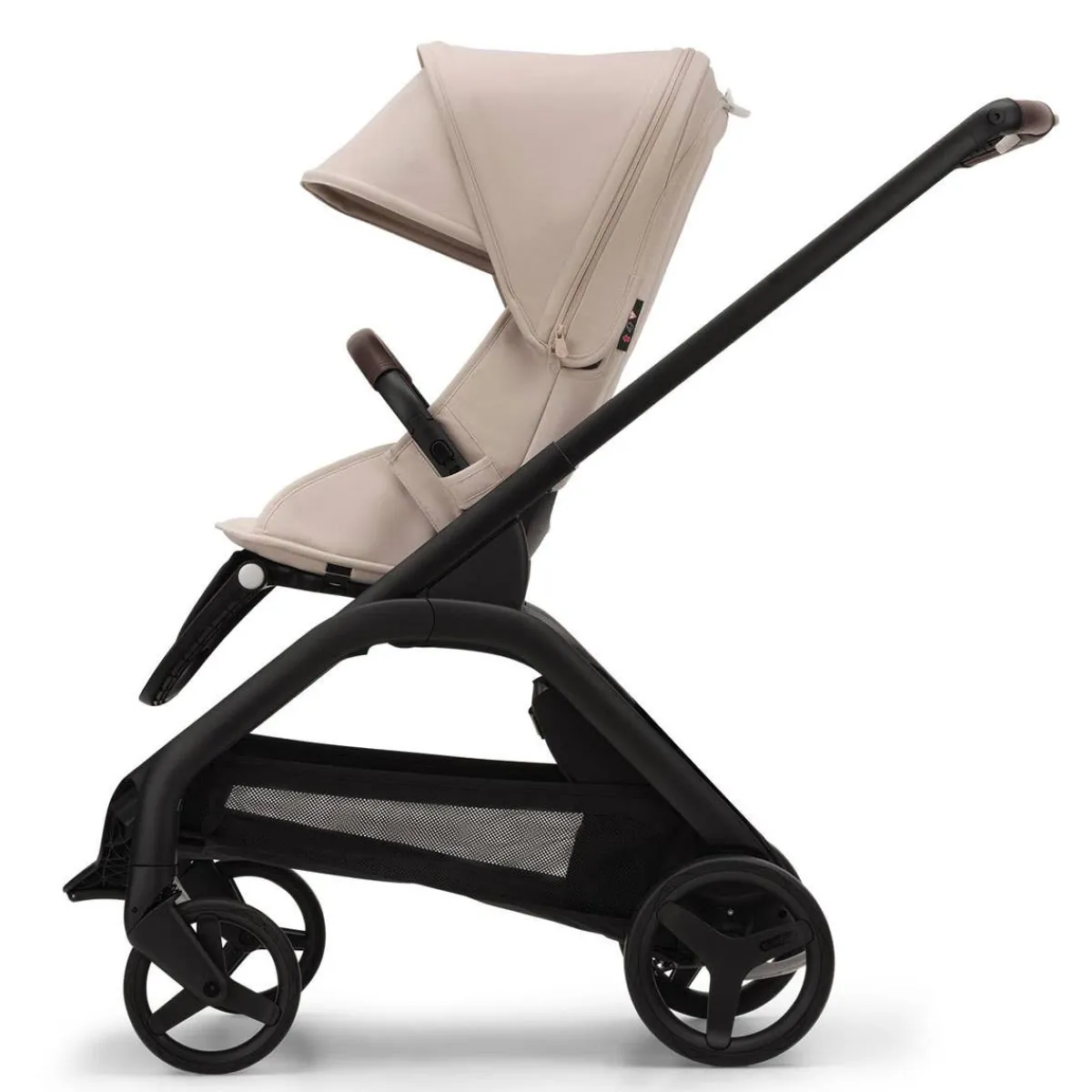 Full-Sized Strollers-Bugaboo Dragonfly Complete Stroller (Black Frame) - Desert Taupe