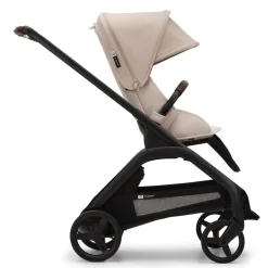 Full-Sized Strollers-Bugaboo Dragonfly Complete Stroller (Black Frame) - Desert Taupe