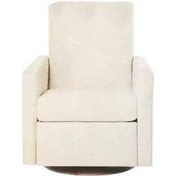Motorized Gliders|Gliders-Oilo Drew Swivel Glider with Power Recline Wood Base (Grade A)