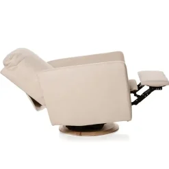Motorized Gliders|Gliders-Oilo Drew Swivel Glider with Power Recline Wood Base (Grade D)
