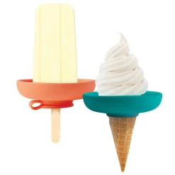 Baby Food Feeders-Boon Inc. Drizzle Popsicle and Ice Cream Cone Holder (2 Pack)