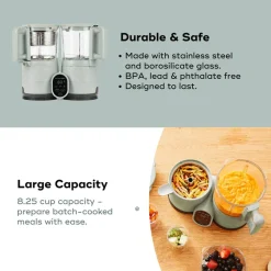 Baby Food Prep + Storage-BabyMoov Duo Meal Glass