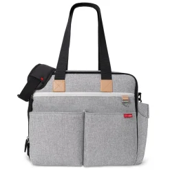 Diaper Bags-Skip Hop Duo Weekender Diaper Bag Grey Melange