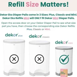 Inserts + Refills|Diaper Pails-Dekor Eko Mini Refill (2 Pack)