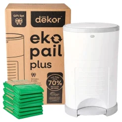 Inserts + Refills|Diaper Pails-Dekor Eko Plus Gift Set White