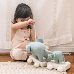 Wooden Toys|Pull Toys-Wonder & Wise Elephant Pull Toy