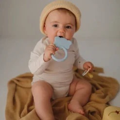 Teethers|Pacifiers + Clips-Mushie Elephant Teether Cloud