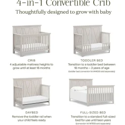 Convertible Cribs-Monogram by Namesake Emory Farmhouse 4-in-1 Crib