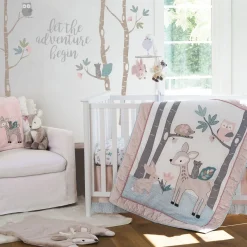 Crib Bedding Sets-Levtex Baby Everly 5 Piece Crib Set